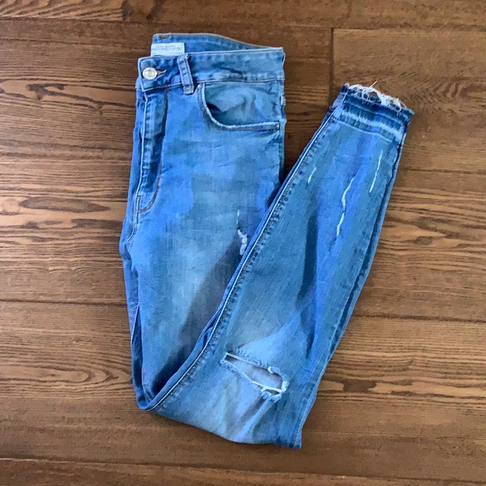 Zara High Rise Stretch Skinny Jeans